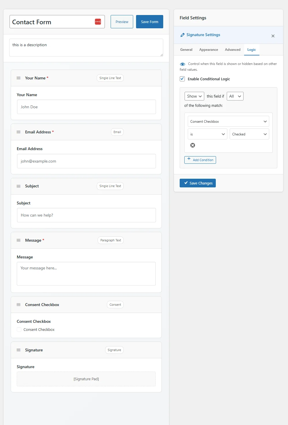 FormForge Pro Conditional Logic Builder