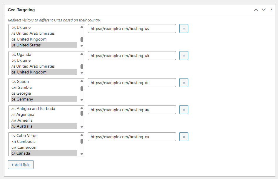 Royal Links Geo-Targeting