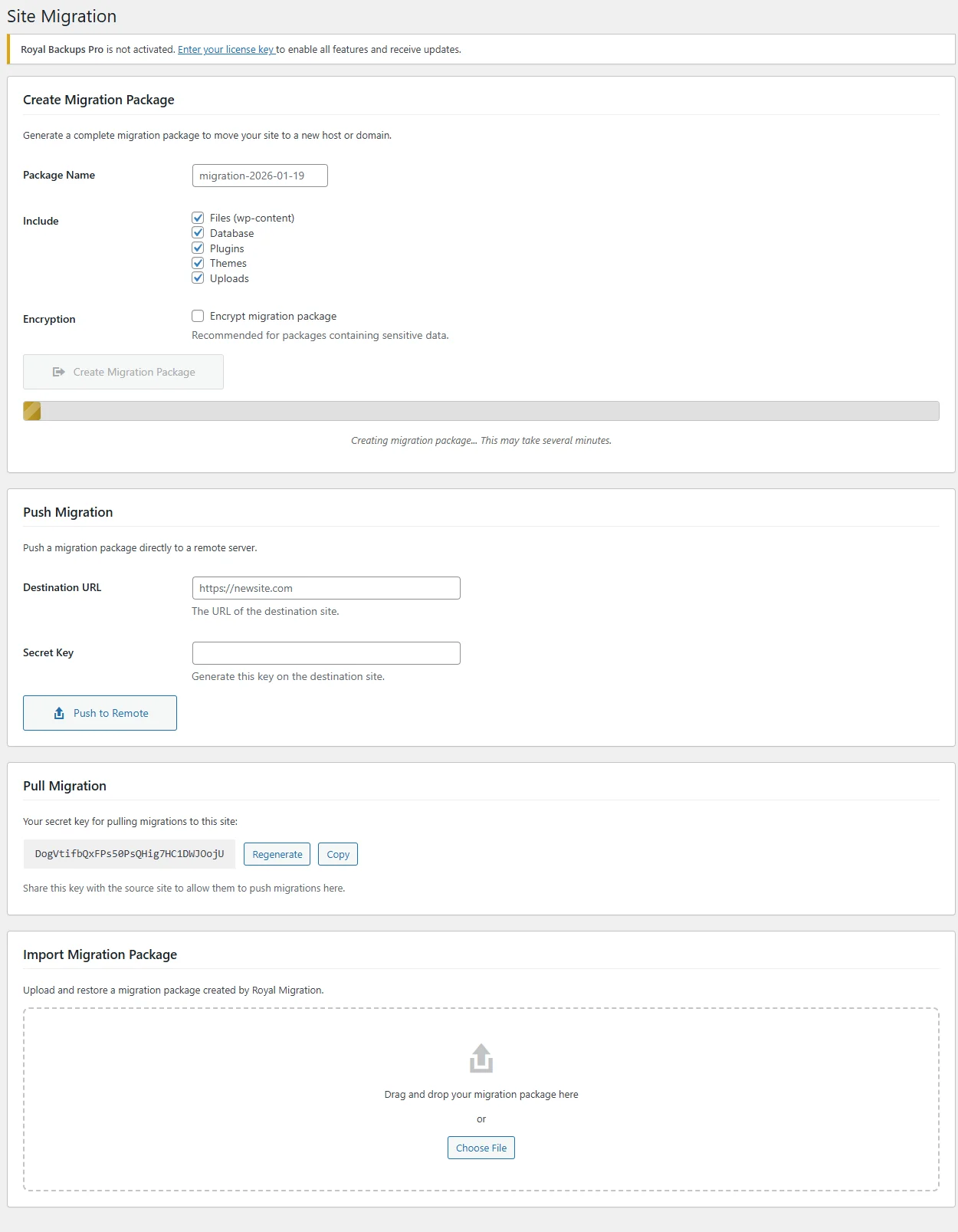 SiteVault Pro Migration