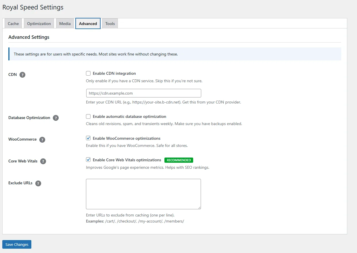 ForgeCache CDN and Advanced Settings