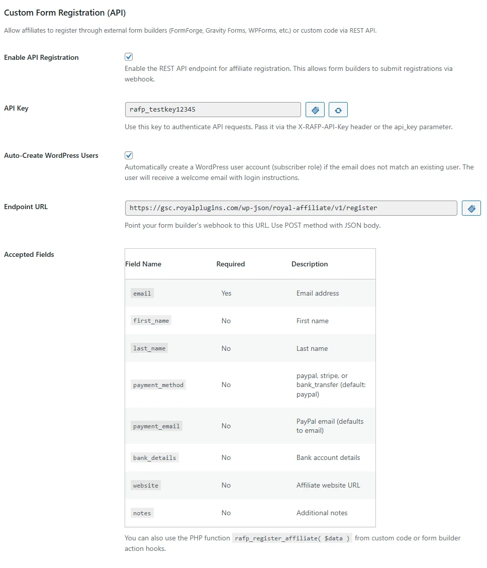 Affiliate Registration Form