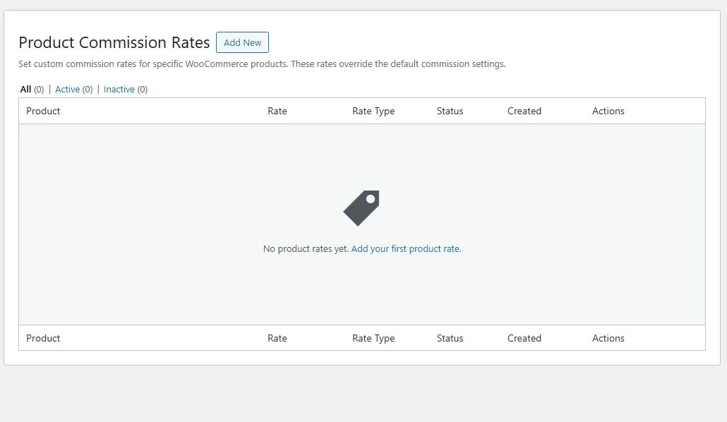 Product-Specific Commission Rates