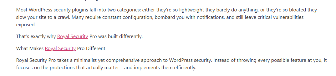 Auto-Link Keywords Example in Content