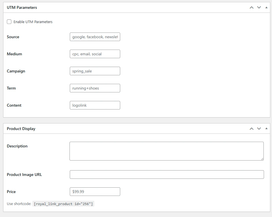UTM Builder and Product Links